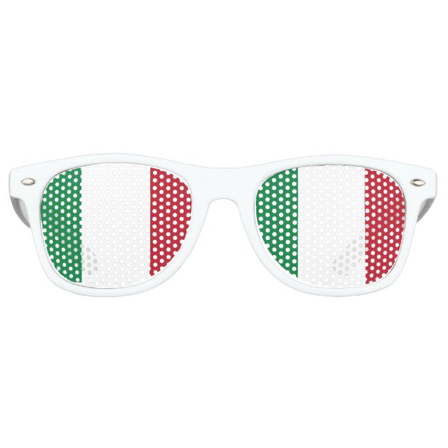 Gafas De Fiesta Retro Bandera de Italia (Anverso)