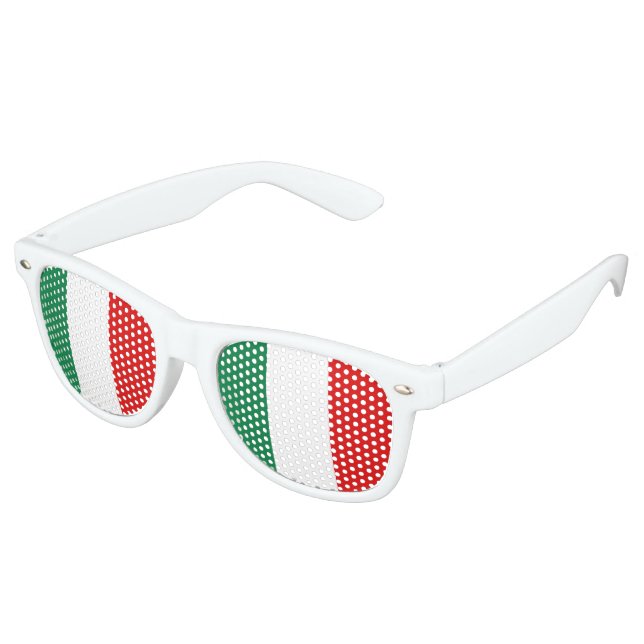 Gafas De Fiesta Retro Bandera de Italia (Ángulo)