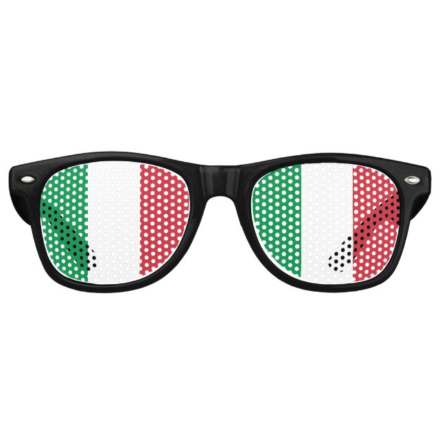Gafas De Fiesta Retro Bandera de Italia (Anverso)