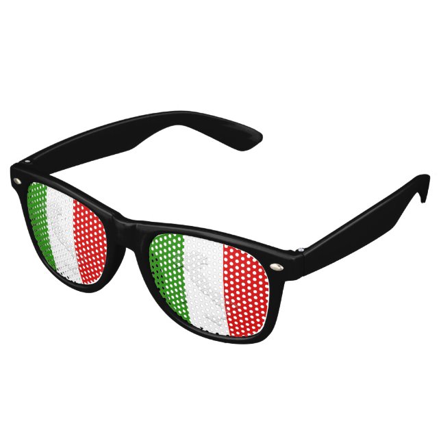 Gafas De Fiesta Retro Bandera de Italia (Ángulo)