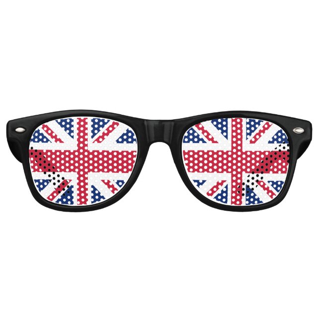 Gafas De Fiesta Retro Bandera de Jack de Unión (Anverso)