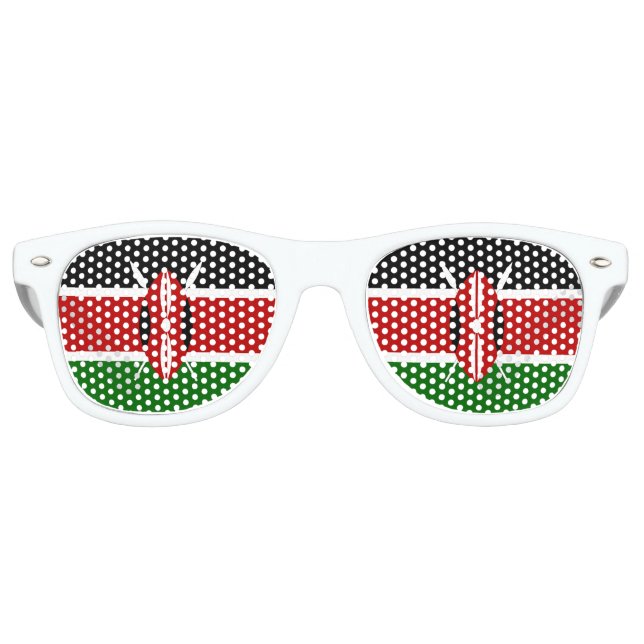 Gafas De Fiesta Retro Bandera de Kenia (Anverso)