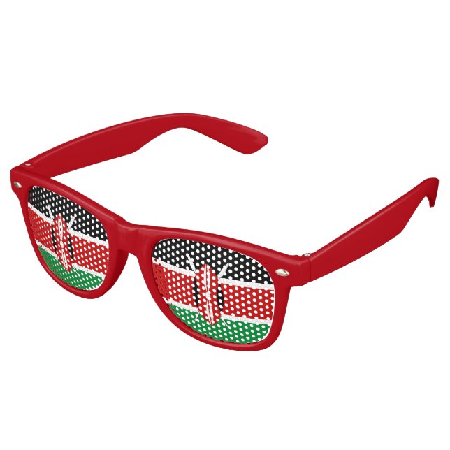 Gafas De Fiesta Retro Bandera de Kenia (Ángulo)