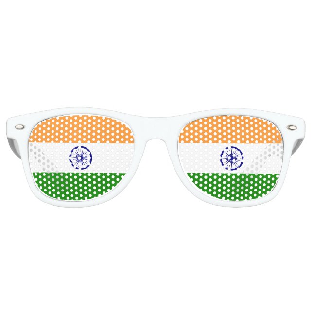 Gafas De Fiesta Retro Bandera de la India (Anverso)