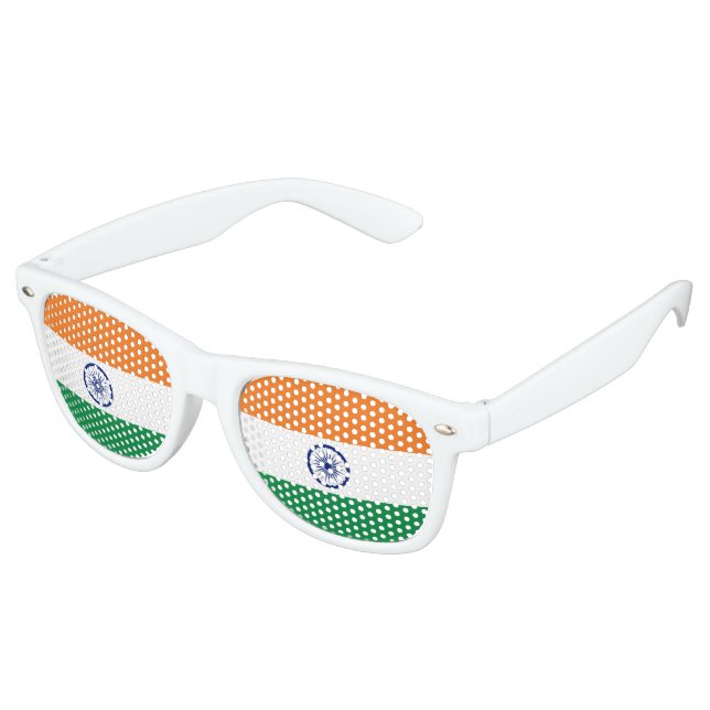 Gafas De Fiesta Retro Bandera de la India (Ángulo)