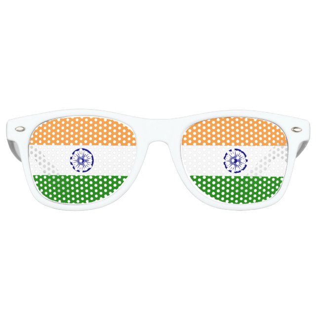 Gafas De Fiesta Retro Bandera de la India (Anverso)
