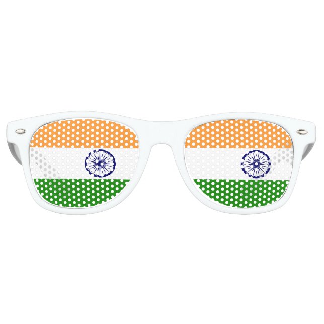 Gafas De Fiesta Retro Bandera de la India (Anverso)