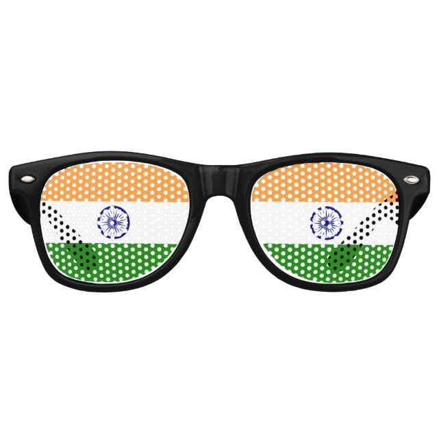 Gafas De Fiesta Retro Bandera de la India (Anverso)