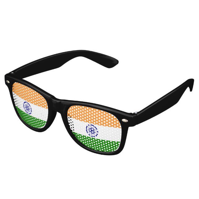 Gafas De Fiesta Retro Bandera de la India (Ángulo)