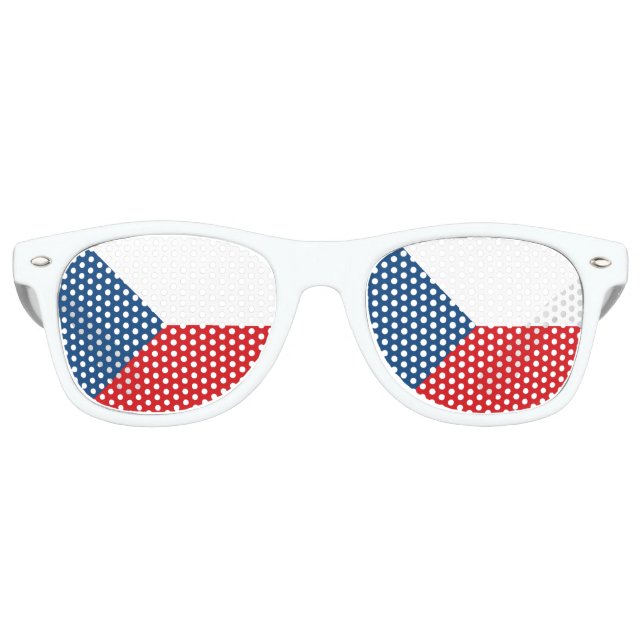 Gafas De Fiesta Retro Bandera de la República Checa (Anverso)