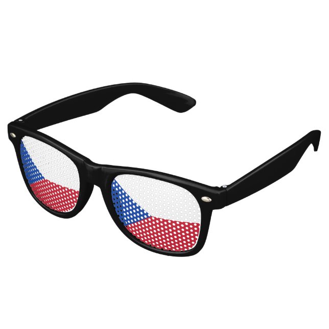 Gafas De Fiesta Retro Bandera de la República Checa (Ángulo)