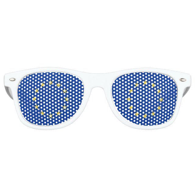 Gafas De Fiesta Retro Bandera de la UE (Anverso)