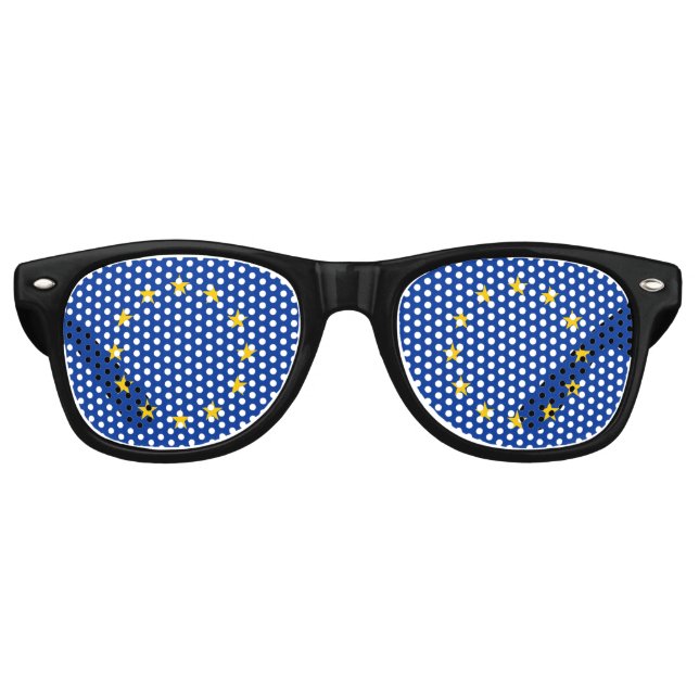 Gafas De Fiesta Retro Bandera de la UE (Anverso)