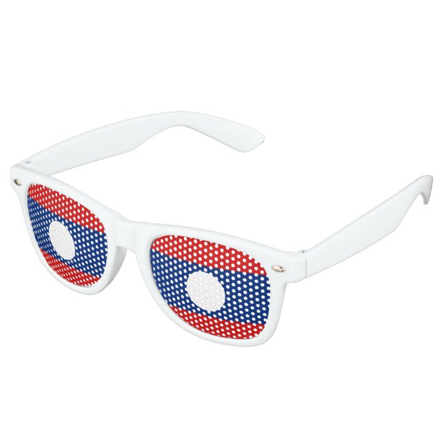 Gafas De Fiesta Retro Bandera de Laos (Ángulo)