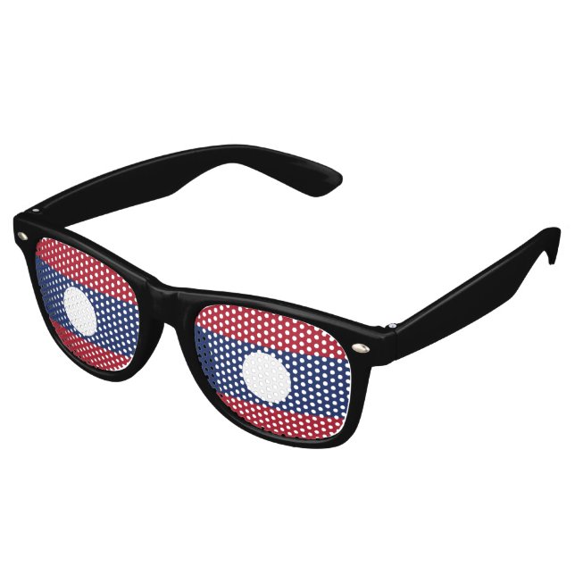 Gafas De Fiesta Retro Bandera de Laos (Ángulo)