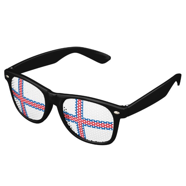 Gafas De Fiesta Retro Bandera de las Islas Feroe (Ángulo)