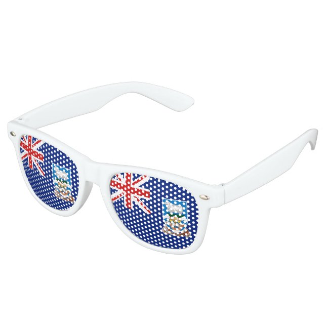 Gafas De Fiesta Retro Bandera de las Islas Malvinas (Ángulo)