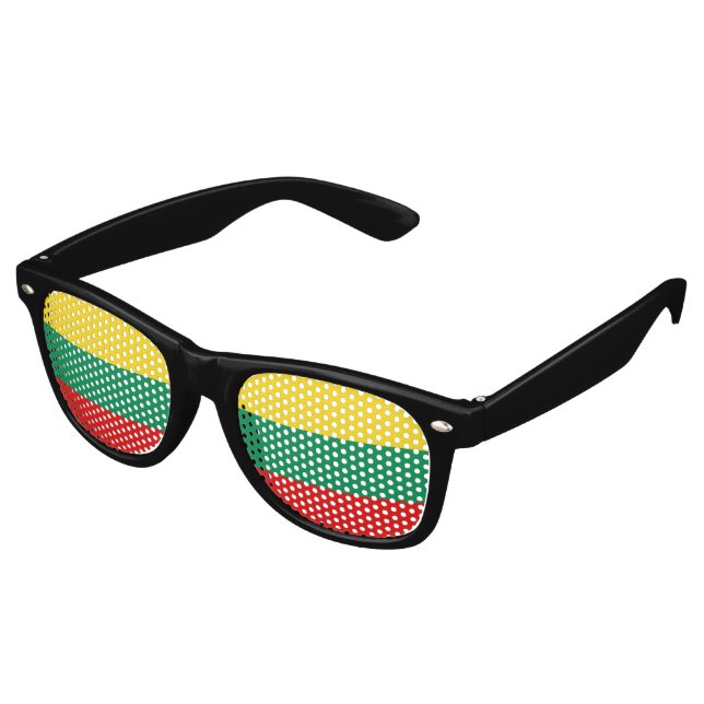 Gafas De Fiesta Retro Bandera de Lituania (Ángulo)