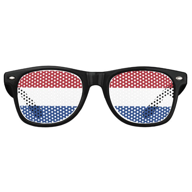 Gafas De Fiesta Retro Bandera de los Países Bajos (Anverso)