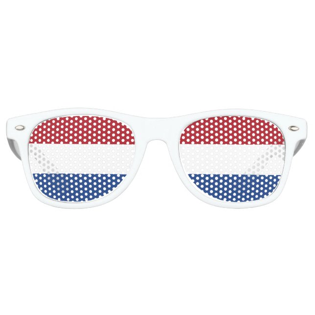 Gafas De Fiesta Retro Bandera de los Países Bajos (Anverso)