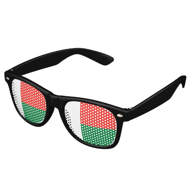 Gafas De Fiesta Retro Bandera de Madagascar (Ángulo)