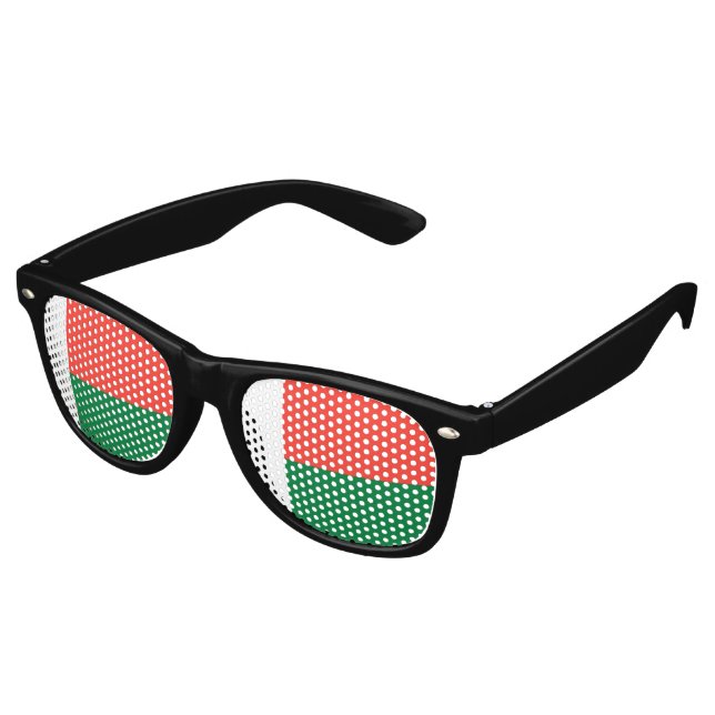 Gafas De Fiesta Retro Bandera de Madagascar (Ángulo)