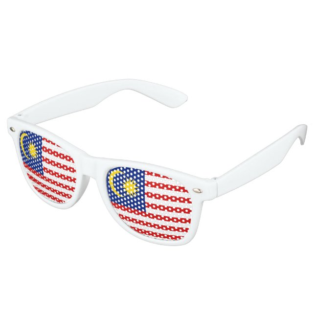 Gafas De Fiesta Retro Bandera de Malasia (Ángulo)