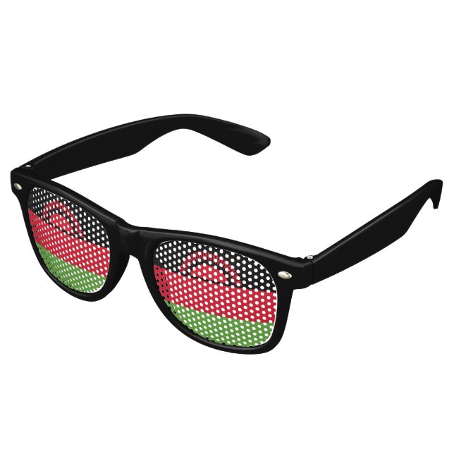 Gafas De Fiesta Retro Bandera de Malawi (Ángulo)