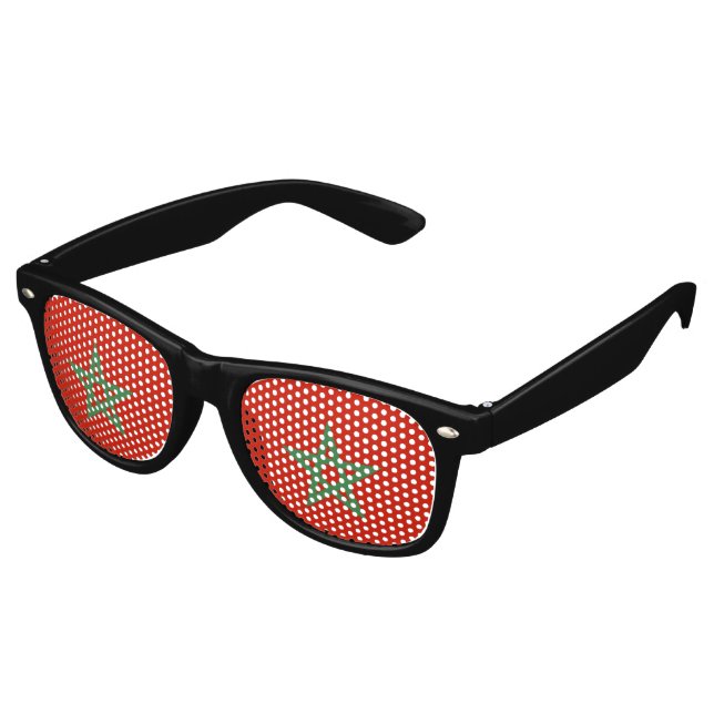 Gafas De Fiesta Retro Bandera de Marruecos (Ángulo)