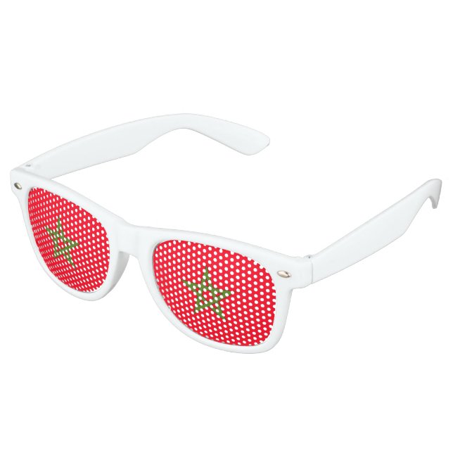 Gafas De Fiesta Retro Bandera de Marruecos (Ángulo)