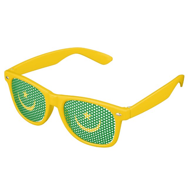 Gafas De Fiesta Retro Bandera de Mauritania (Ángulo)
