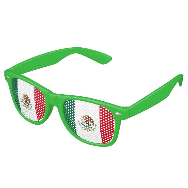 Gafas De Fiesta Retro Bandera de México (Ángulo)