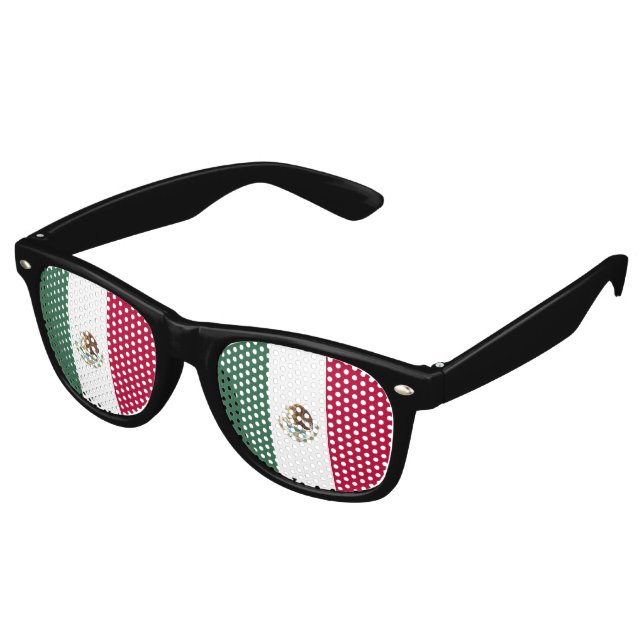 Gafas De Fiesta Retro Bandera de México (Ángulo)