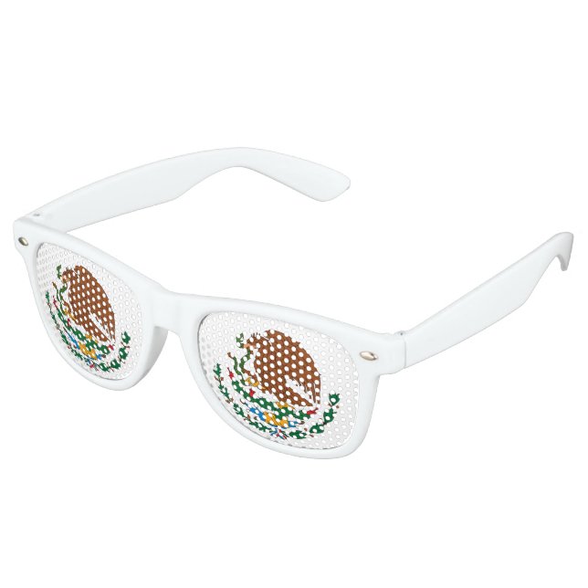 Gafas De Fiesta Retro Bandera de México (Ángulo)