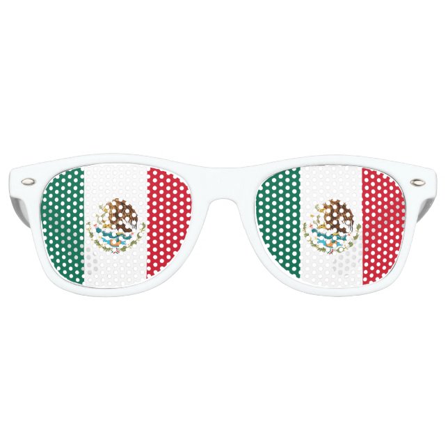 Gafas De Fiesta Retro Bandera de México (Anverso)