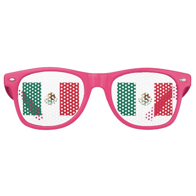Gafas De Fiesta Retro Bandera de México - Bandera de México (Anverso)