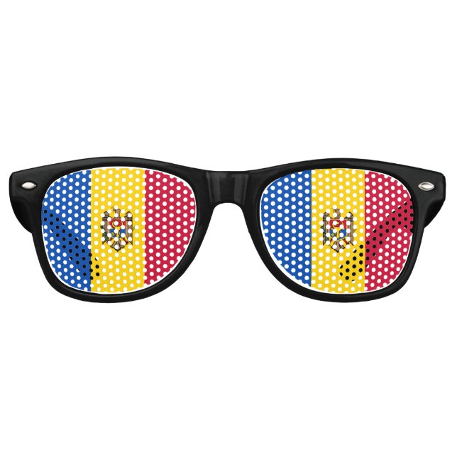 Gafas De Fiesta Retro Bandera de Moldavia (Anverso)
