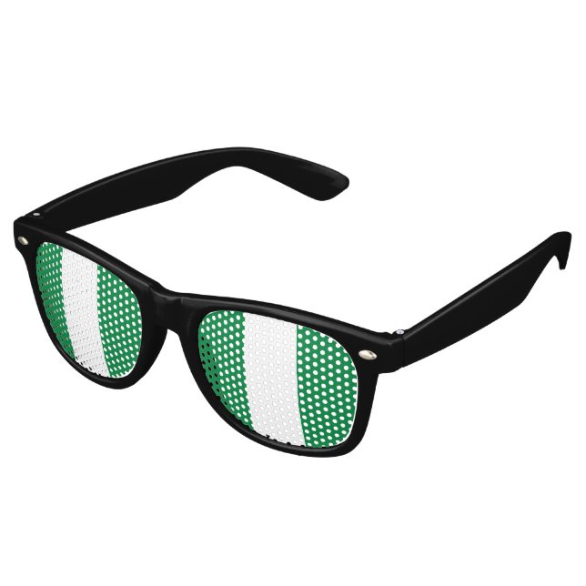 Gafas De Fiesta Retro Bandera de Nigeria (Ángulo)