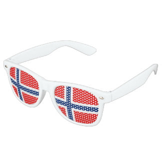 Gafas De Fiesta Retro Bandera de Noruega
