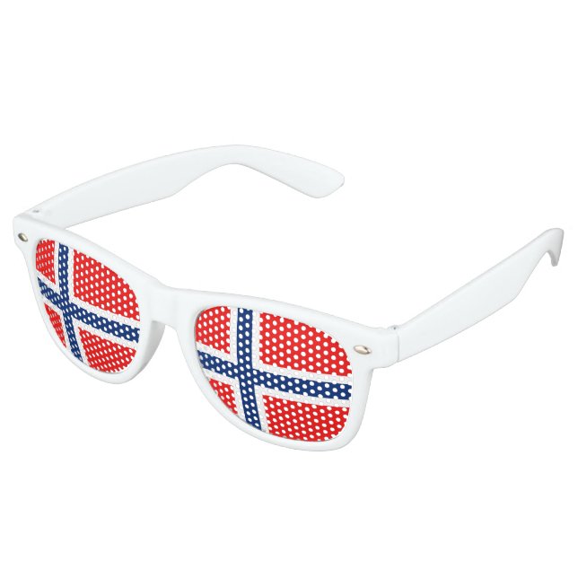Gafas De Fiesta Retro Bandera de Noruega (Ángulo)