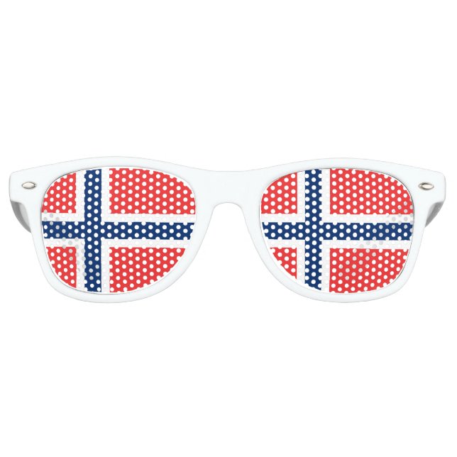 Gafas De Fiesta Retro Bandera de Noruega (Anverso)