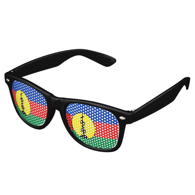 Gafas De Fiesta Retro Bandera de Nueva Caledonia (Ángulo)