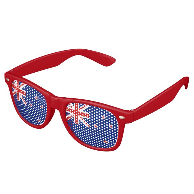 Gafas De Fiesta Retro Bandera de Nueva Zelanda (Ángulo)