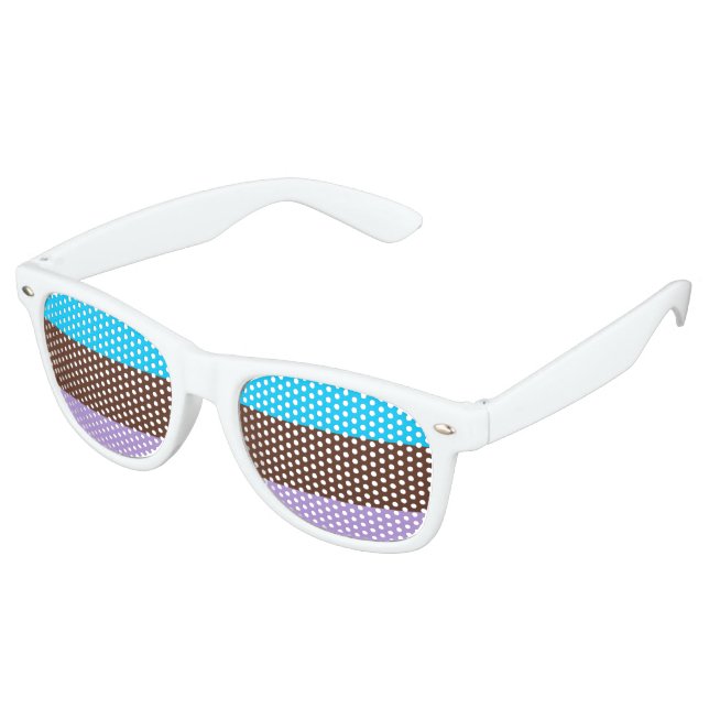 Gafas De Fiesta Retro Bandera de Orgullo Androsexual (Ángulo)