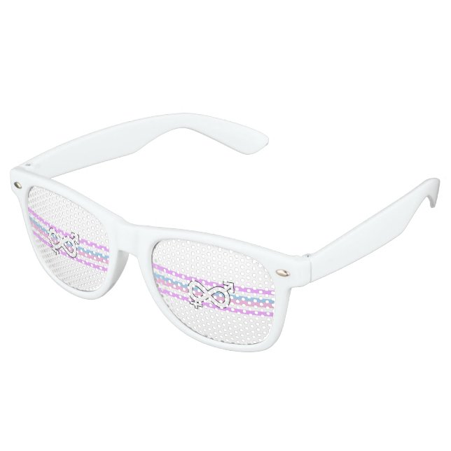 Gafas De Fiesta Retro Bandera de orgullo intersexual (Ángulo)