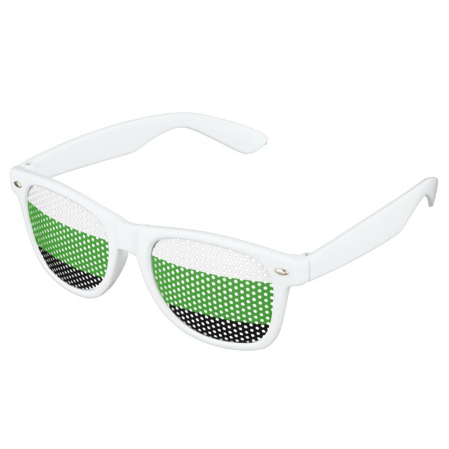 Gafas De Fiesta Retro Bandera de Orgullo Neutrois (Ángulo)