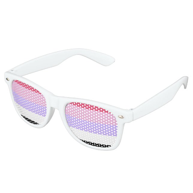 Gafas De Fiesta Retro Bandera de Orgullo Reciprosexual (Ángulo)