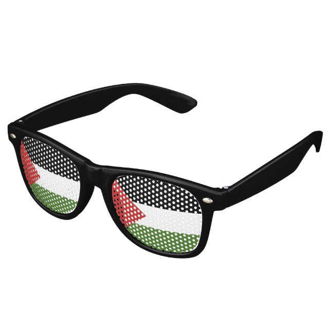 Gafas De Fiesta Retro Bandera de Palestina (Ángulo)