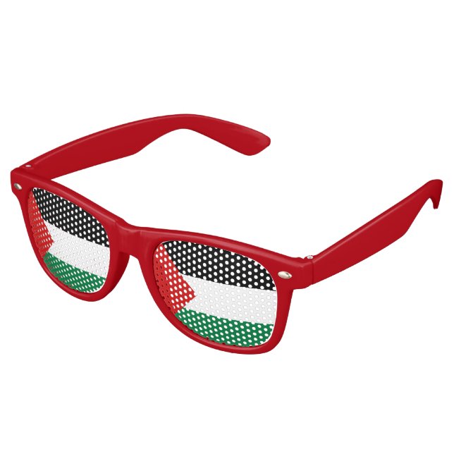 Gafas De Fiesta Retro Bandera de Palestina (Ángulo)
