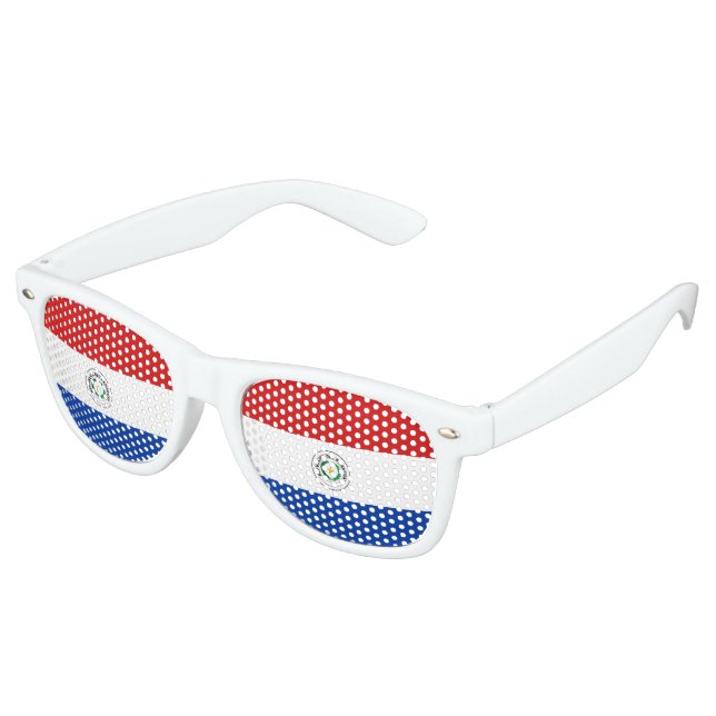 Gafas De Fiesta Retro Bandera de Paraguay (Ángulo)